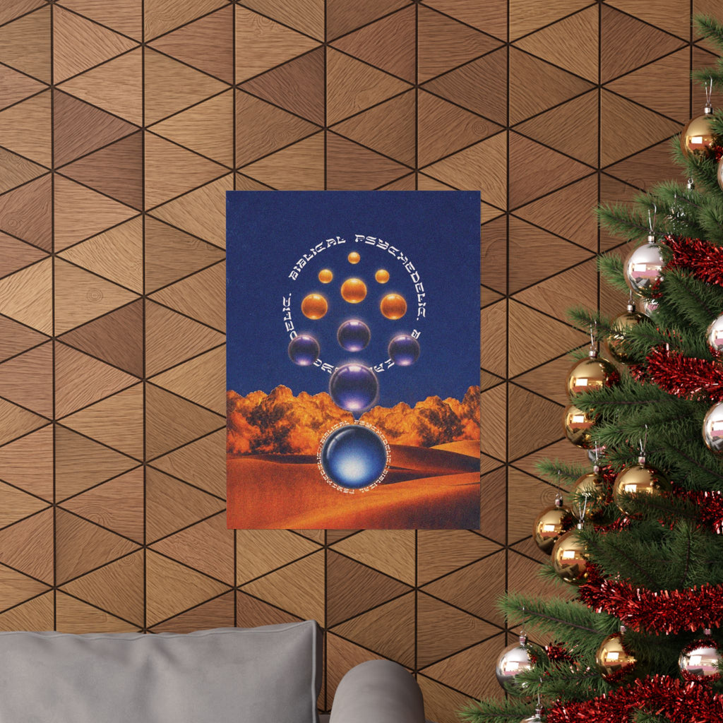 Surreal Desert Orbs Matte Poster — Cosmic Sphere Artwork