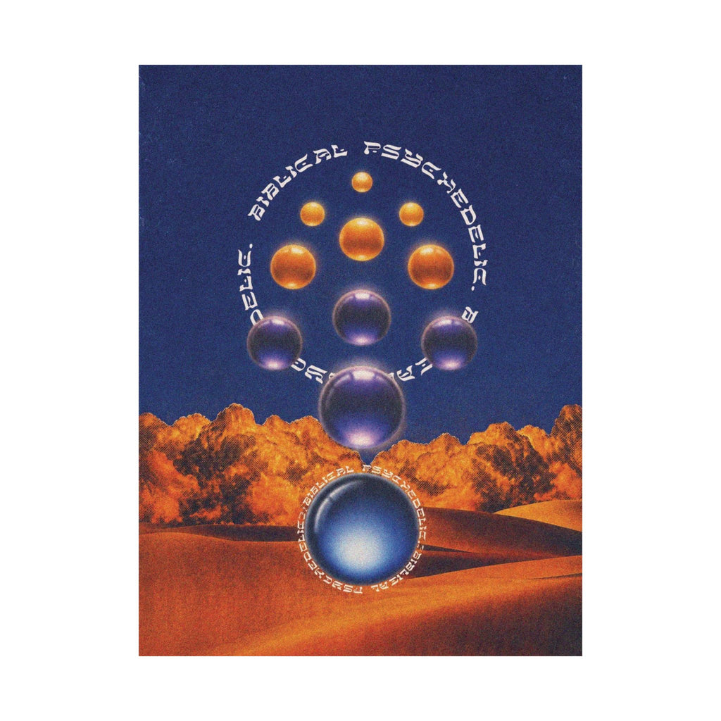 Surreal Desert Orbs Matte Poster — Cosmic Sphere Artwork
