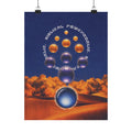 Surreal Desert Orbs Matte Poster — Cosmic Sphere Artwork