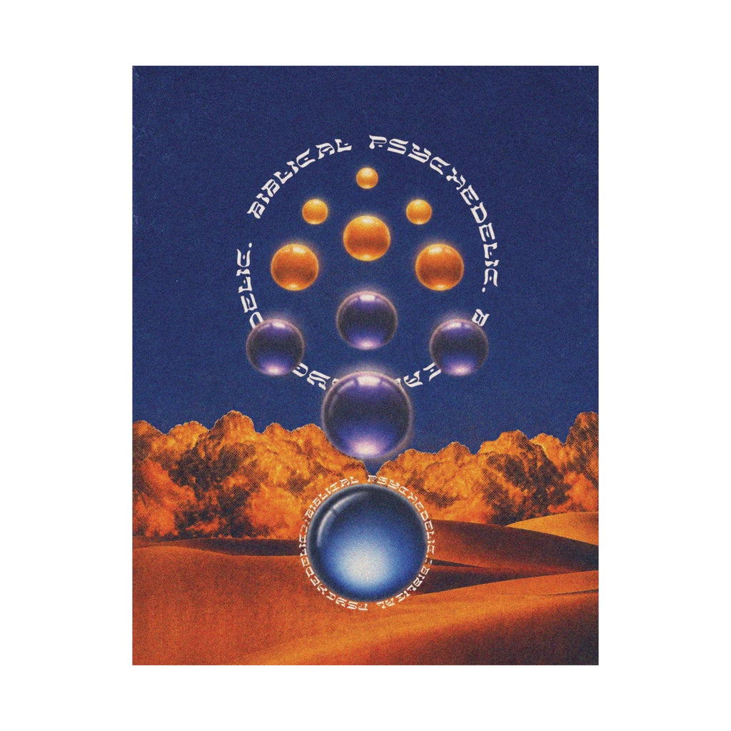 Surreal Desert Orbs Matte Poster — Cosmic Sphere Artwork